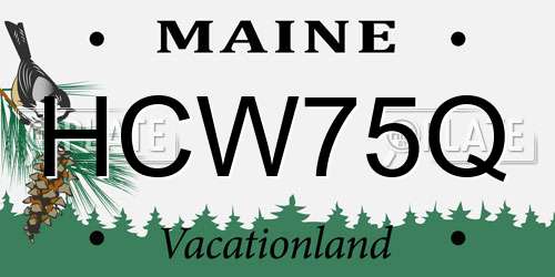 HCW75Q Maine License Plate