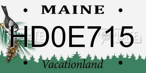 HD0E715 Maine License Plate