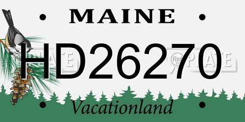 HD26270 Maine License Plate