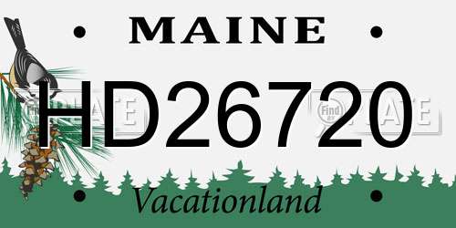 HD26720 Maine License Plate