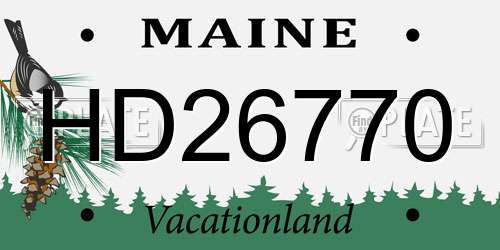 HD26770 Maine License Plate