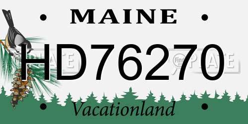 HD76270 Maine License Plate