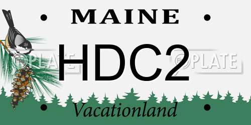 HDC2 Maine License Plate
