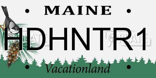HDHNTR1 Maine License Plate