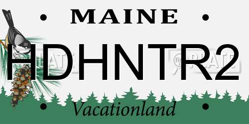 HDHNTR2 Maine License Plate