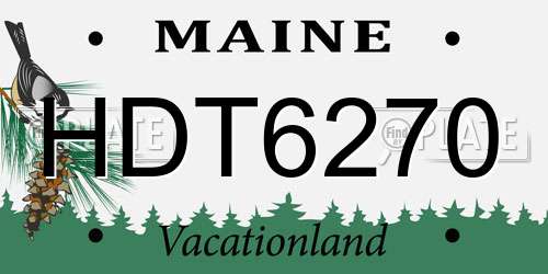 HDT6270 Maine License Plate