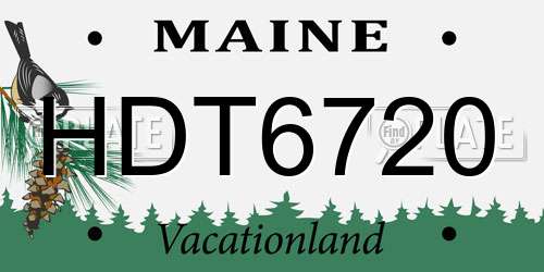 HDT6720 Maine License Plate