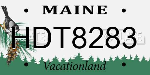 HDT8283 Maine License Plate
