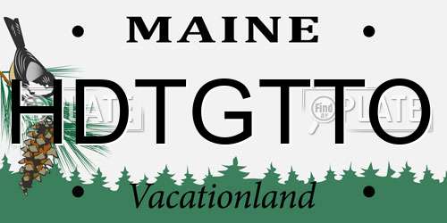 HDTGTTO Maine License Plate