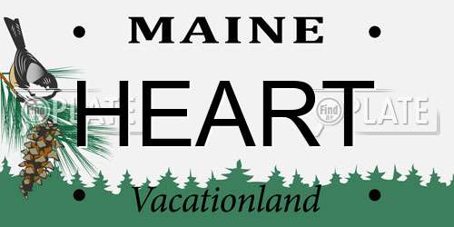 HEART Maine License Plate