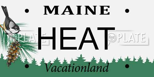 HEAT Maine License Plate