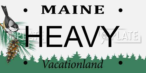 HEAVY Maine License Plate