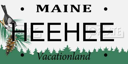 HEEHEE Maine License Plate