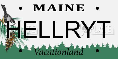 HELLRYT Maine License Plate