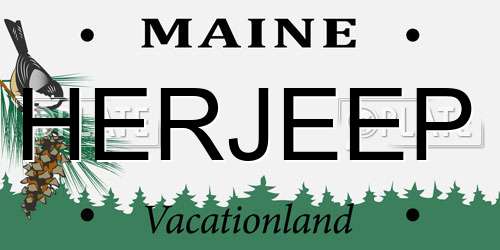 HERJEEP Maine License Plate