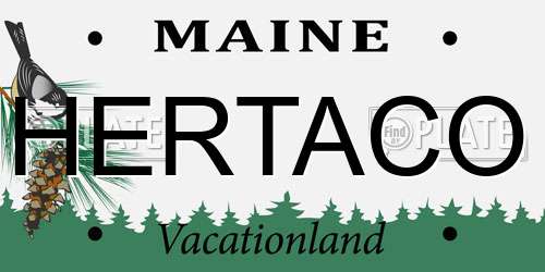 HERTACO Maine License Plate