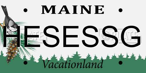 HESESSG Maine License Plate