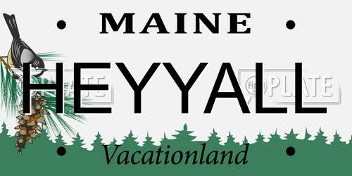 HEYYALL Maine License Plate