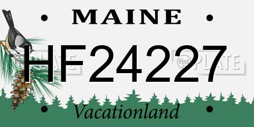 HF24227 Maine License Plate