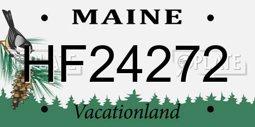 HF24272 Maine License Plate