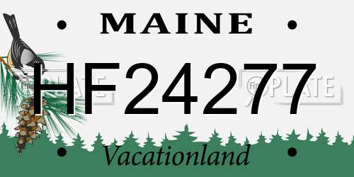 HF24277 Maine License Plate