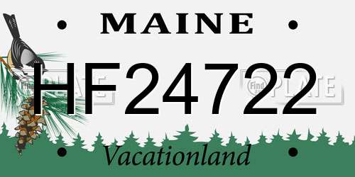 HF24722 Maine License Plate