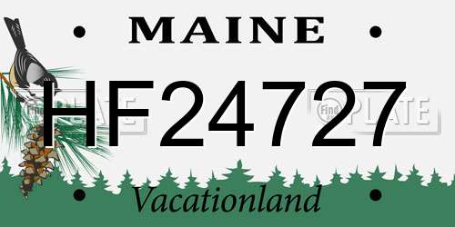 HF24727 Maine License Plate