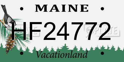 HF24772 Maine License Plate