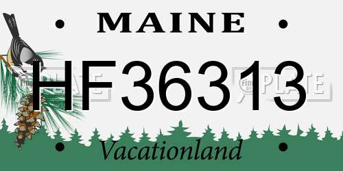 HF36313 Maine License Plate