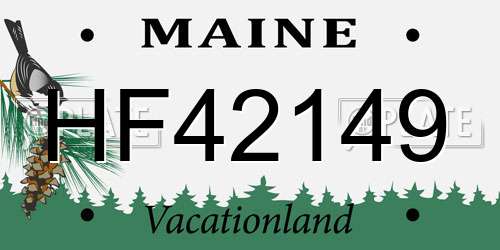 HF42149 Maine License Plate