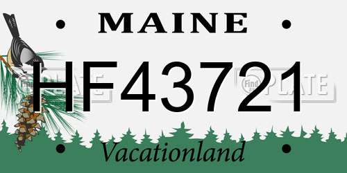HF43721 Maine License Plate