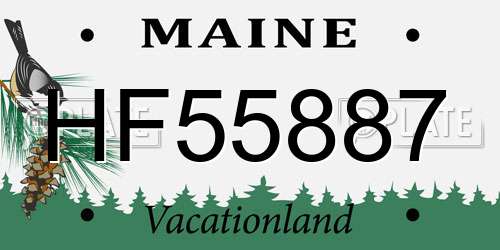 HF55887 Maine License Plate