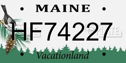 HF74227 Maine License Plate