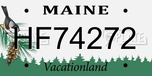 HF74272 Maine License Plate