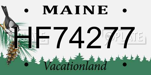 HF74277 Maine License Plate