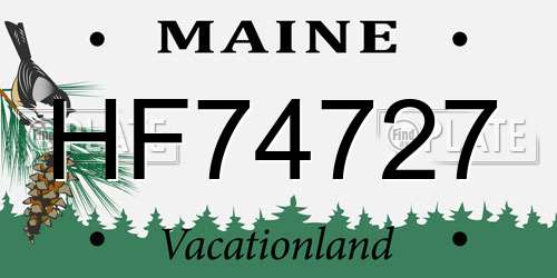 HF74727 Maine License Plate