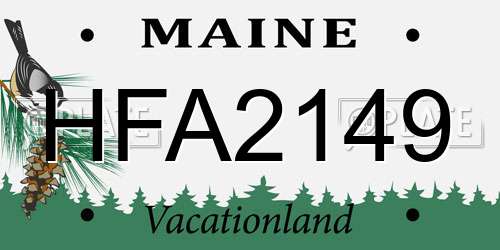 HFA2149 Maine License Plate