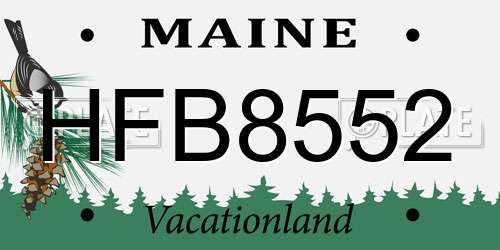 HFB8552 Maine License Plate