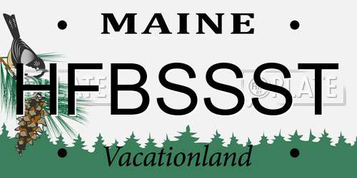 HFBSSST Maine License Plate