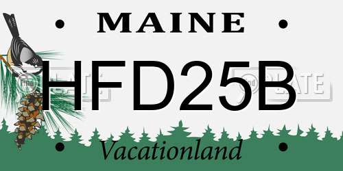 HFD25B Maine License Plate