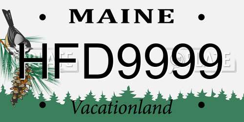 HFD9999 Maine License Plate