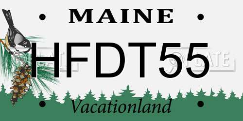 HFDT55 Maine License Plate