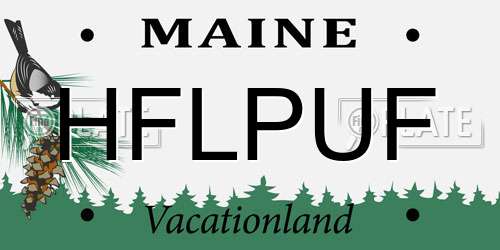 HFLPUF Maine License Plate