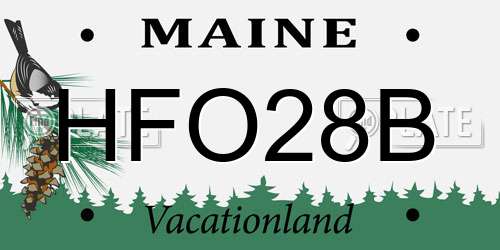 HFO28B Maine License Plate
