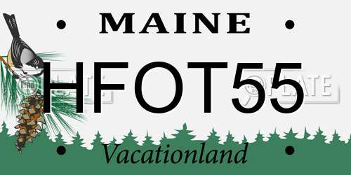 HFOT55 Maine License Plate