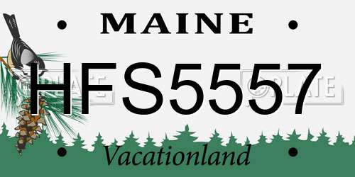 HFS5557 Maine License Plate