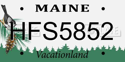 HFS5852 Maine License Plate