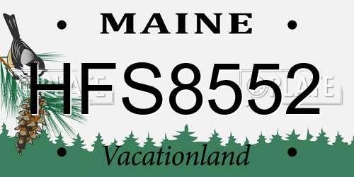 HFS8552 Maine License Plate