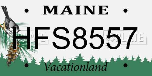 HFS8557 Maine License Plate