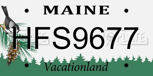 HFS9677 Maine License Plate